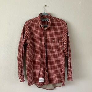 Bulwark Red Plaid Button Down FR Fire Resistant Shirt